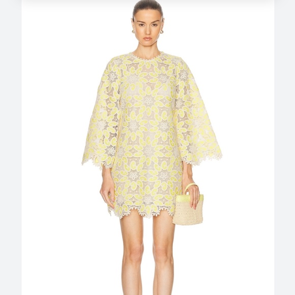 Zimmermann Golden Lace Mini Dress  Golden Lace Mini Dress - Picture 2 of 11